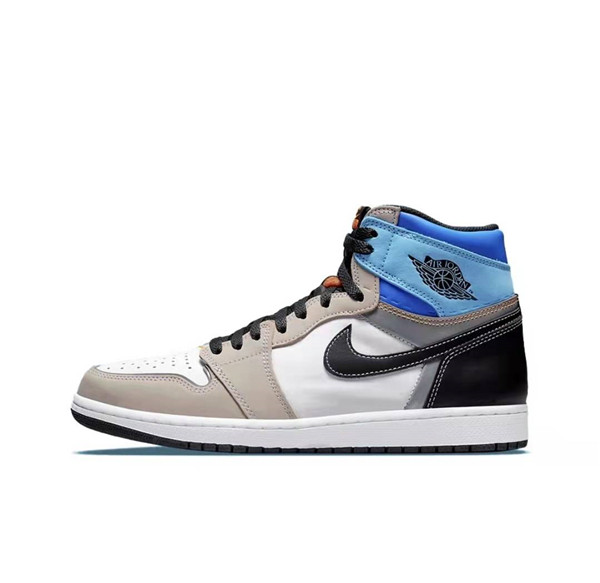 Women's Running Weapon Air Jordan 1 Black/White/Blue Shoes 0182 Women's Running Weapon Air Jordan 1 Black/White/Blue Shoes 0182